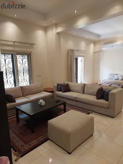 Furnished apartment for rent in the seventh district of Zahraa El Maadi, raised ground floor