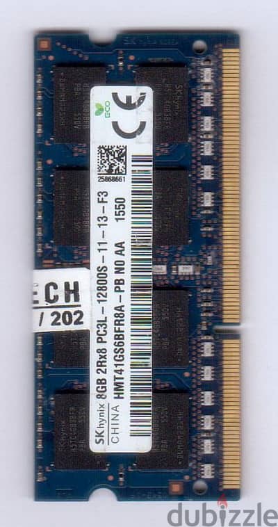 Laptop Ram SK hynix 8GB DDR3 PC3L-12800S