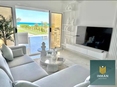 Sea view chalet, a masterpiece, finished and ready with air conditioning, 155m in June, North Coast from Sodic