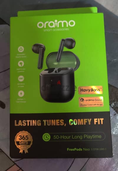 Oraimo FreePods Neo OTW-330S Original | بطارية 50 ساعة | حالة ممتازة