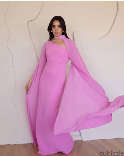 Classy fuchsia dress/ فوشيا دانتيل