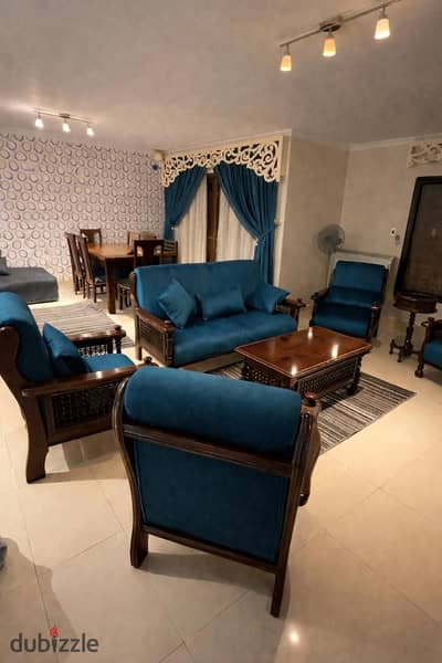  Super Lux Furnished Apartment for Rent | El Rehab 1 – Phase 5 | 170 SQM | Near Gates 17 & 19 
