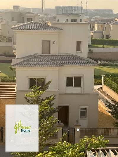 Fully finished standalone villa (305 sqm) available for immediate handover—including kitchen and air conditioning—in Uptown Cairo (Emaar).