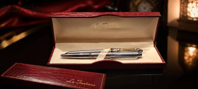 طقم قلم La Fontana فاخر بالعلبة الأصلية