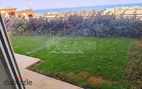 شاليه أرضي بجاردن للبيع فيو علي البحر | لاجونا باي العين السخنة