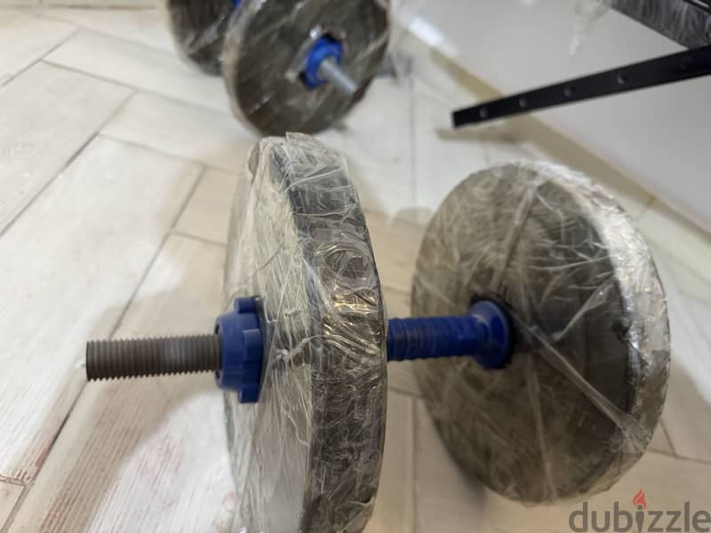 Gym Dumbbells and Bench 3