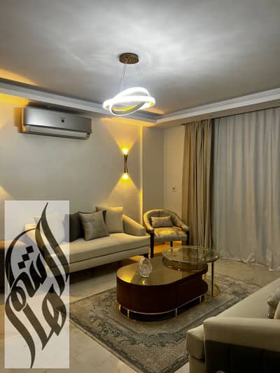  Furnished apartment for rent in Madinaty B6, 125 SQM, 3 bedrooms, 2 bathrooms, brand-new furniture, full ACs, ground floor with garden.