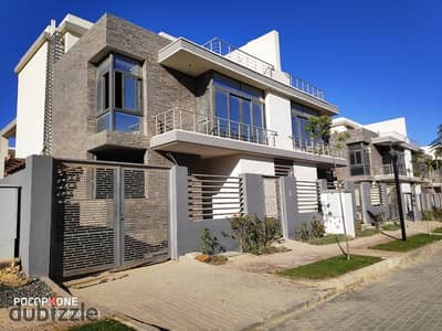 Immediate delivery, fully finished, open view overlooking the landscape, villa for sale in Taj City compound, opposite Cairo Airport Immediate delivery, fully finished, open view overlooking the landscape, villa for sale in Taj City compound, opposite Cairo Airport