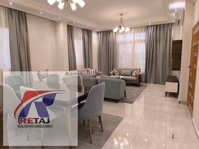 Furnished apartment for rent, 200 square meters, in Al Banafseg 2, First Settlement. Unit area: 200 square meters - Floor: Third (with elevator) (Apar