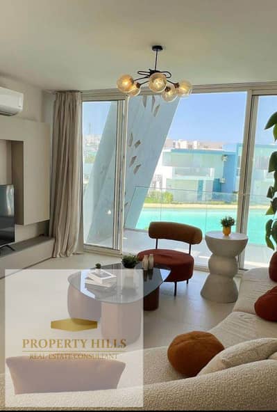 At the lowest price, a fully finished chalet for sale with a sea view and lagoon in Fouka Bay - North Coast