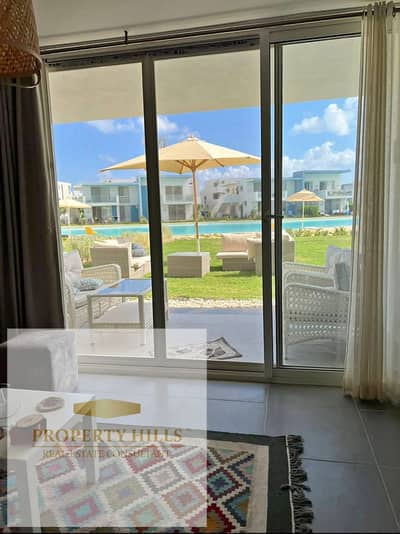Last beachfront chalet for sale with a down payment of 800 thousand, fully finished with a view of the sea and lagoon in Fouka Bay - North Coast