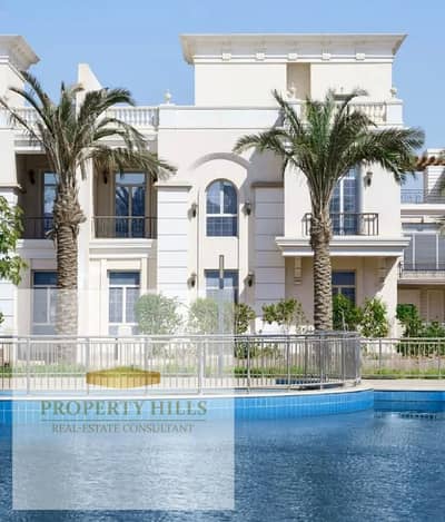 A distinctive villa in a compound of palaces and villas, only finished and ready for inspection, installments over 12 years without interest, large area, landscape view, minutes from the diplomatic quarter and downtown