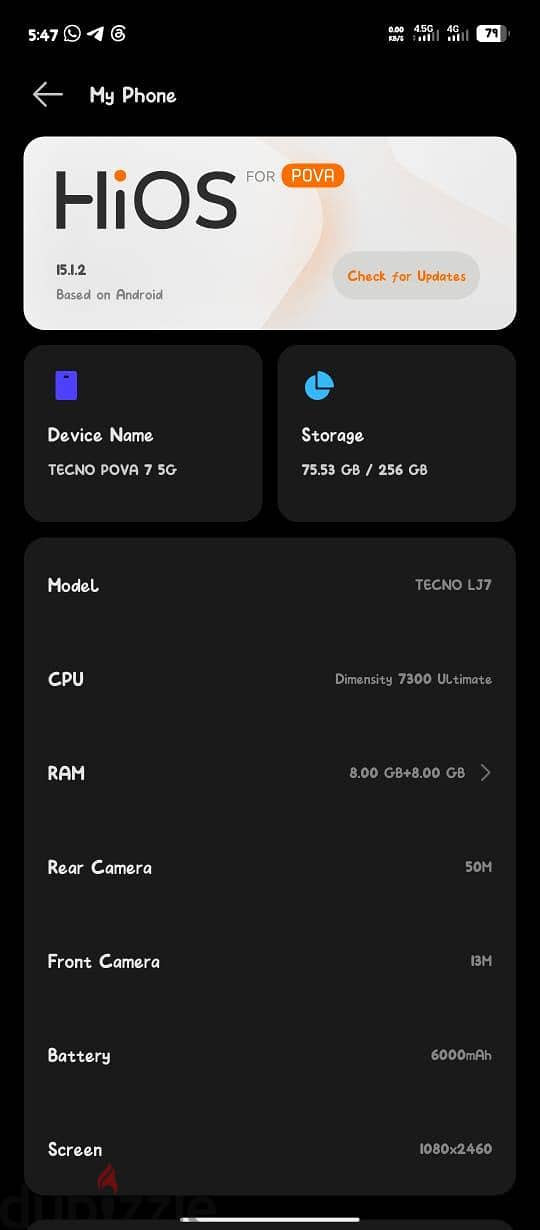Tecno Pova 7 5g 6