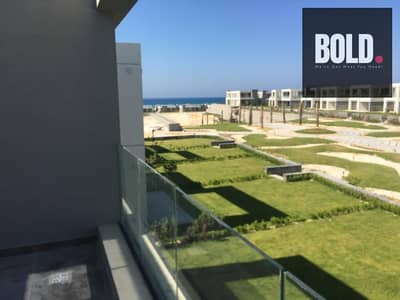 شاليه للبيع 110 متر + جاردن استلام فوري فيو بحر في لافيستا راس الحكمه الساحل الشمالي  premium chalet 110sqm + Garden Sea View for sale in La Vista