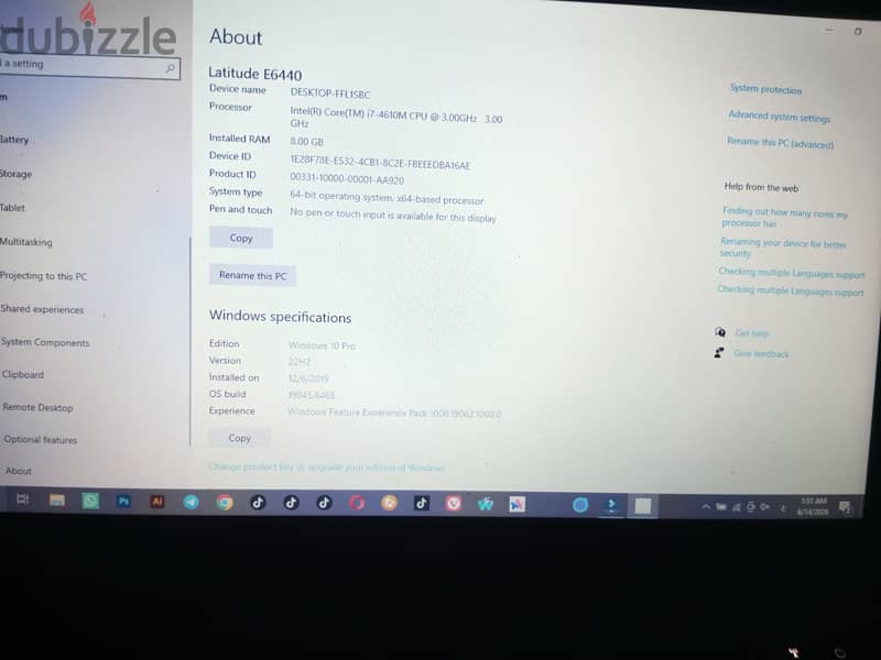 Dell latitude E6440 1