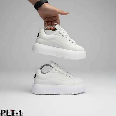 كوتشي PLT-1 ابيض نعل عالي رجالي وحريمي جديد