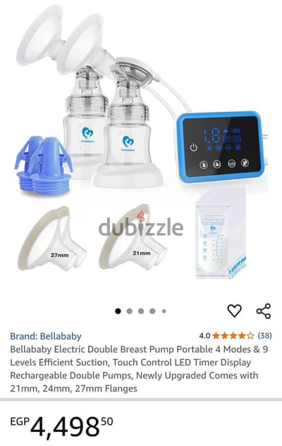 Used as new bella baby electric double breast pump