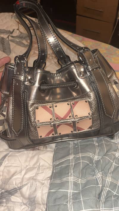 Original burberry leather bag check