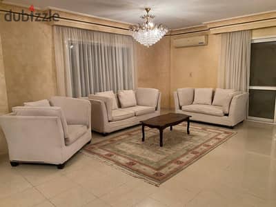 Available larger model 320 meters for furnished rent in Madinaty B1- at a special price- on services - garden view