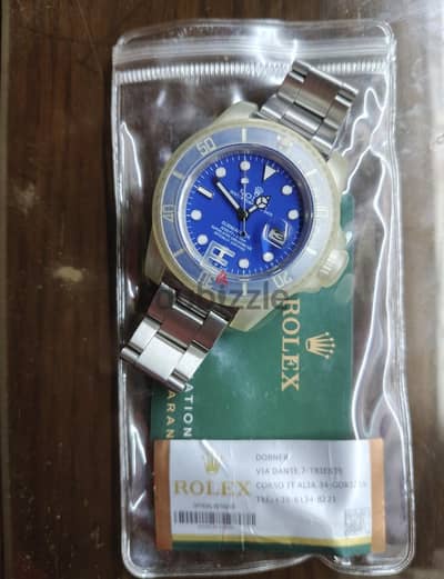 rolex submariner Smurf blue dail ساعه رولكس سبمارينر