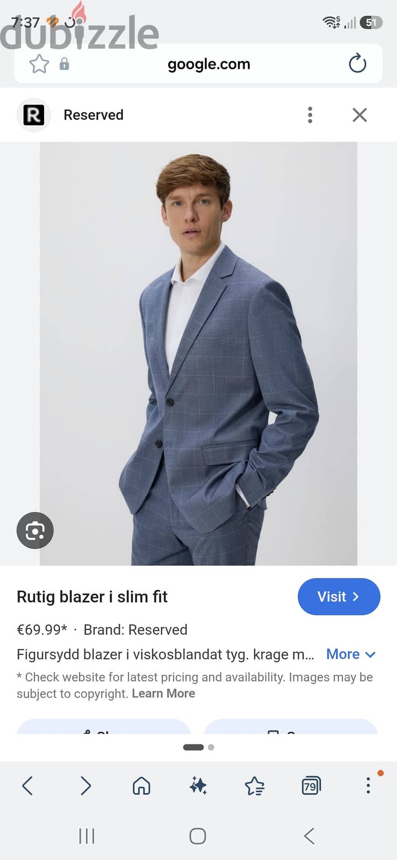 Reserved suit size 50 7