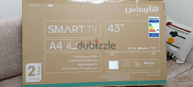 شاشه هايسينس 43 بوصه سمارت 4k جديده
