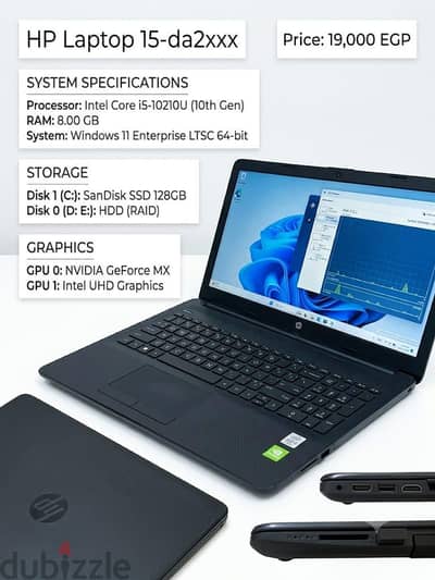لاب توب HP الجيل العاشر - كور i5 - كارت شاشة NVIDIA - بحالة الزيرو!