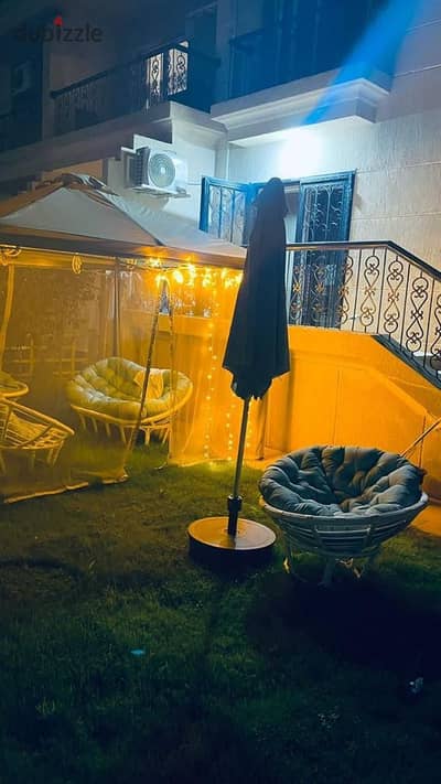شقة للايجار المفروش 89 متر بحديقة 70 متر تشطيبات الترا سوبر لوكس قرب السوق الشرقي ومسجد الشهيد الطيار في المرحلة السابعة الجديدة الرحاب 2