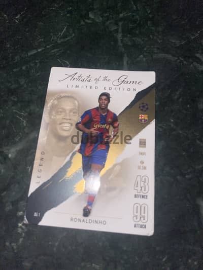 Ronaldinho limited edition card