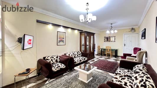 مفروش مكيف سابا باشا  ١٦٠م ٣ غرف وريسبشن ٣ ق و٢ حمام