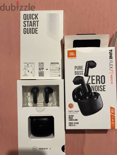 JBL Tune Flex earbuds black color in perfect condition