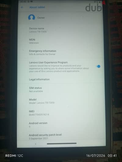 Lenovo tablet