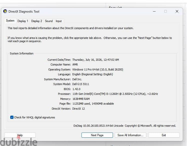 Dell G15 5511 4