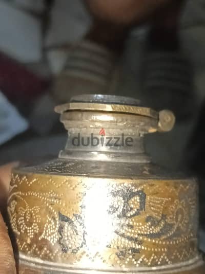 طقم شاي نحاس مطلي فضة