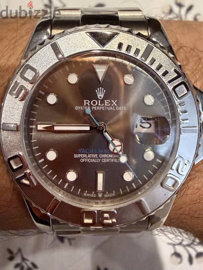 Rolex yachtmaster rhodium رولكس ياختماستر