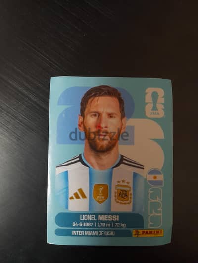 Messi panini card