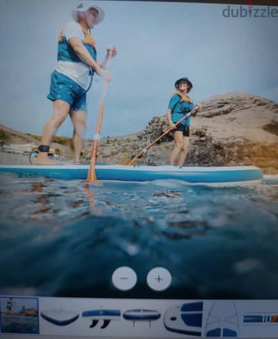Ultra-compact and stable 10 foot SUP White and Blue