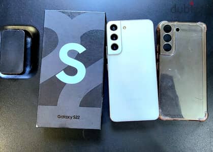 Samsung S22 زي الجديد بدون اي عيوب سناب دراجون الكرتونة  جاي من امريكا