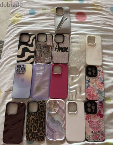 16 New and used iphone 14 pro covers all for 600