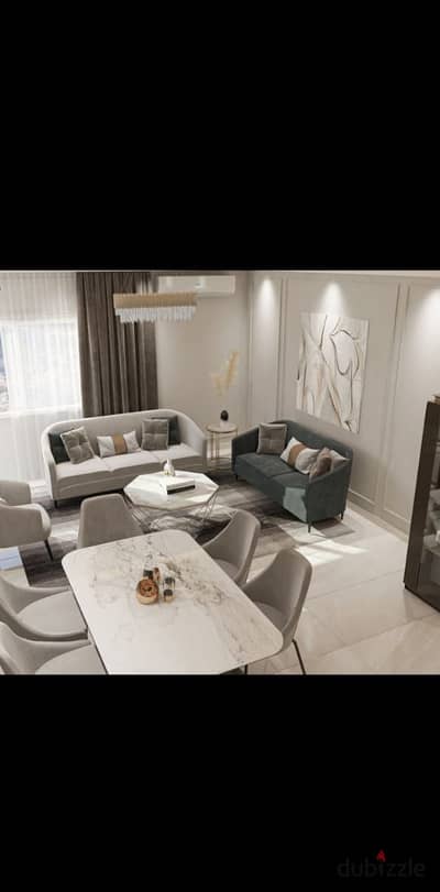 Apartment for sale 140 meters in Genna Egypt Compound Al-Andalus Fifth Settlement New Cairo on the AUC axis and steps to the new Ain Sokhna road and minutes to the American University and Hyde Park and Mivida Compound and Sodic Compound and the Southern 90 and Gamal Abdel Nasser axis and Muhammad Naguib