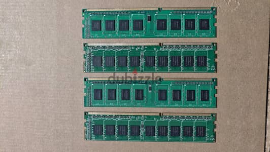 رامات  16 جيجا DDR3 - (4 قطع ) القطعة 4 جيجا ب 200
