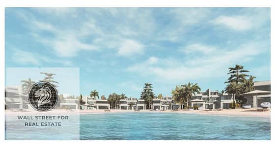 villa for sale in south-med with private beach direct view on marina