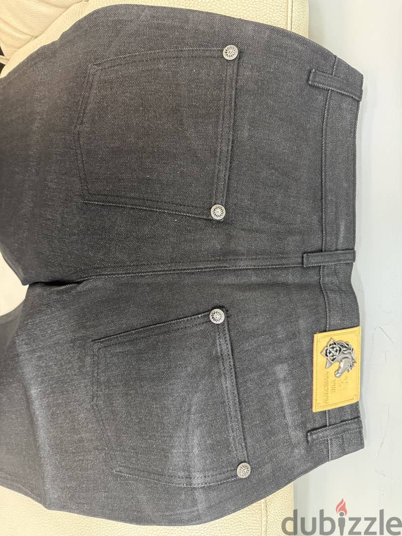 YADcrew Five Button Waxed Denim Jeans 2
