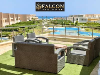 شاليه بـ تشطيب High end و دبل فيو على البحر و Pool استلام فوري للبيع بجوار هاسيندا ويست و طريق الفوكا بأقساط 10 سنين بـ مارسيليا بيتش Marseilla Beach