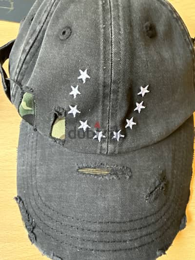 TECNINEGROUP Camo Distressed Panel Star Embroidered