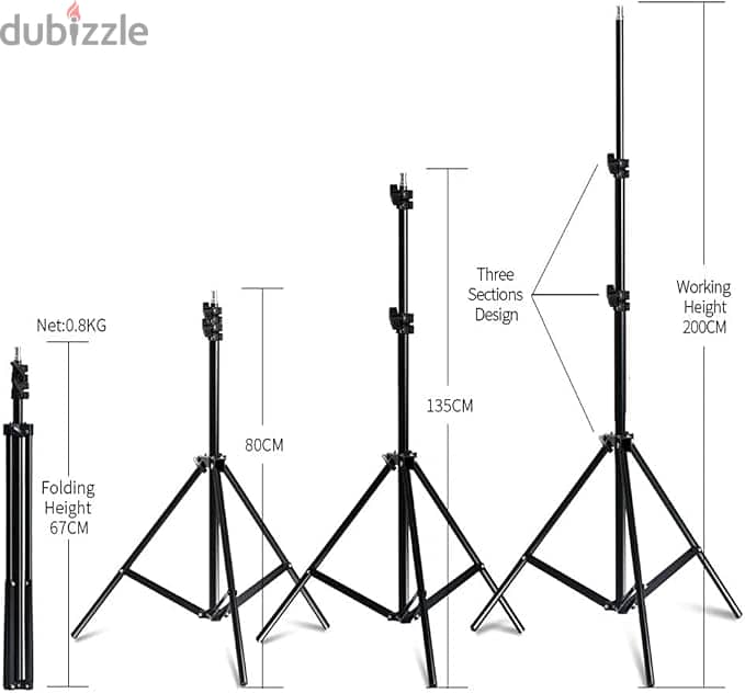 Lighting Kit Photography Photo Studio Video Continuous Light Stand Two 1