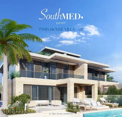 Twin Villa for Sale in SouthMED T1 | 310m² Land – 277m² Built-Up | Direct Lagoon View | No Overprice