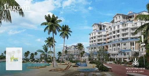 Prime Location View Lagoon Apartment for sale in Mountain View ICity New Cairo