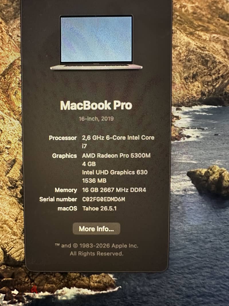 Macbook pro 16 2019 9