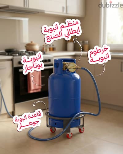 أنبوبة بالخرطوم والمنظم